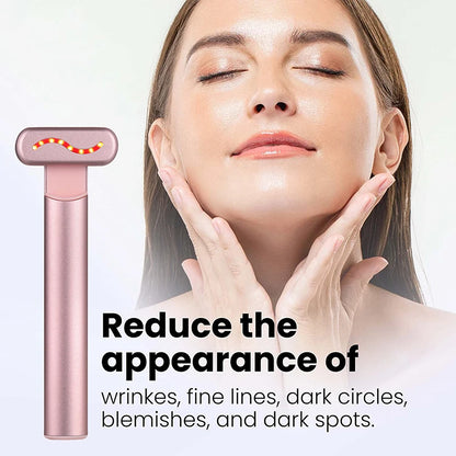EMS Microcurrent Face Lifting Device Red Light Facial Wand Eye Neck Massager Skin Tightening  Anti Wrinkle Skin Care Beauty Tool
